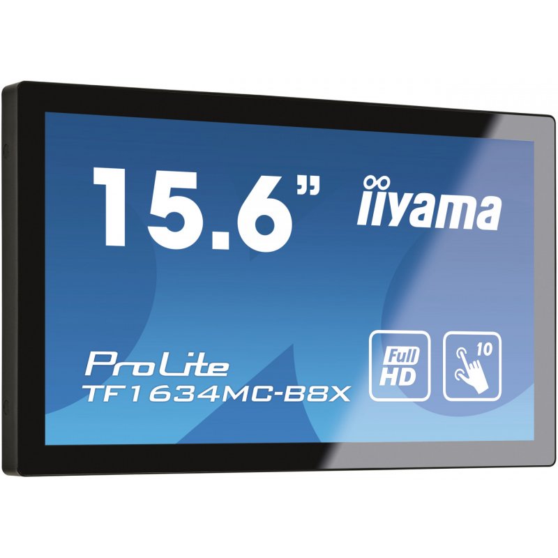 iiyama ProLite TF1634MC-B8X écran plat de PC 39,6 cm (15.6") 1920 x 1080 pixels Full HD LED Écran tactile Multi-utilis