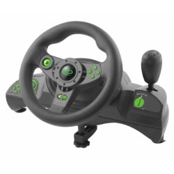 Esperanza EGW102 Gaming Controller Black, Green USB Steering wheel Digital PC, Playstation 3