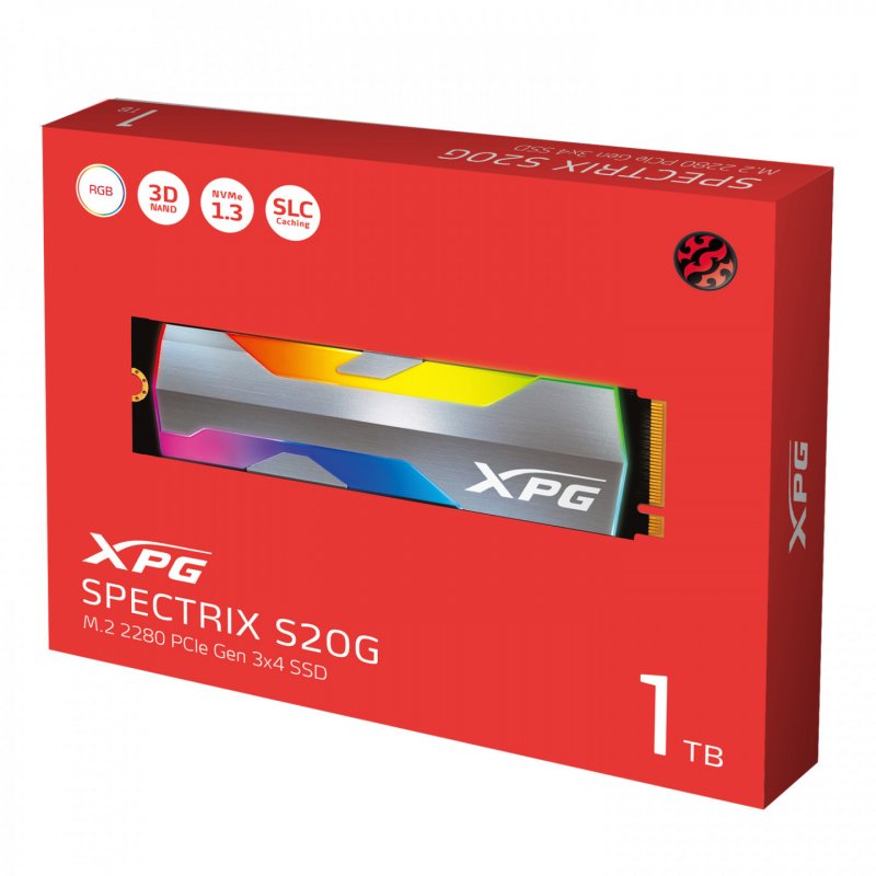 SSD ADATA XPG Spectrix S20G M.2 1TB PCIe G3x4 RGB