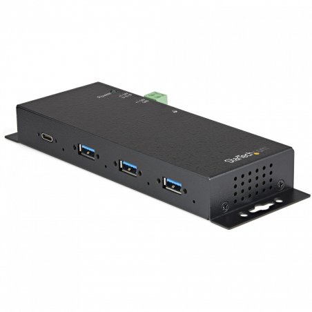 StarTech.com 4 Port USB C Hub 10Gbps - Metal Industrial USB Type-C Hub w/ 3xUSB-A & 1xUSB-C - ESD & Surge Protection - U