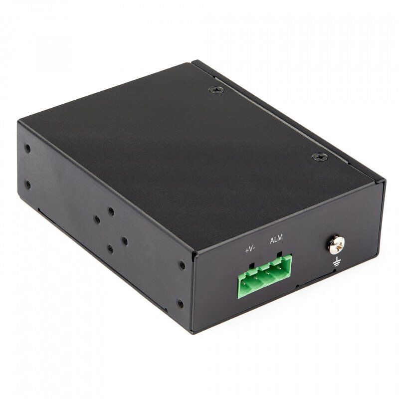 StarTech.com PoE+ Industrial Fiber to Ethernet Media Converter 60W - SFP to RJ45 - Singlemode/Multimode Fiber to Copper 