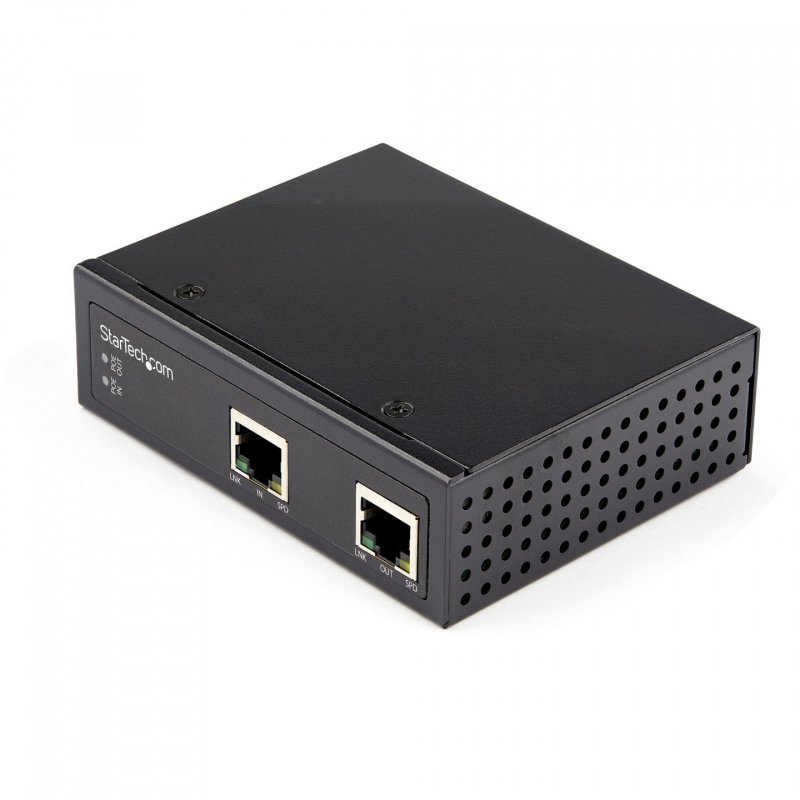 StarTech.com Industrial Single Port Gigabit PoE Extender - 60W 802.3bt PoE /PoE+/ PoE++ - 100m/ 330ft - Power Over Ether