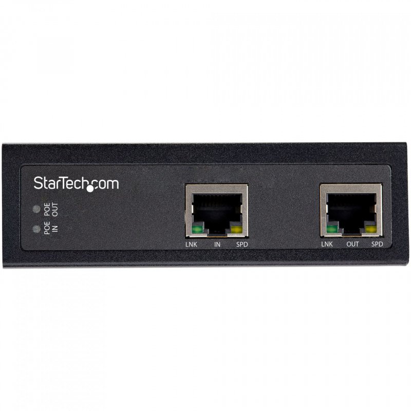 StarTech.com Industrial Single Port Gigabit PoE Extender - 60W 802.3bt PoE /PoE+/ PoE++ - 100m/ 330ft - Power Over Ether