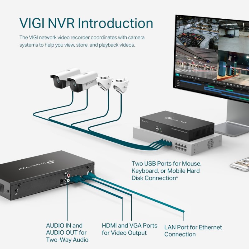VIGI NVR1008H - standalone NVR - 8 Kanäle