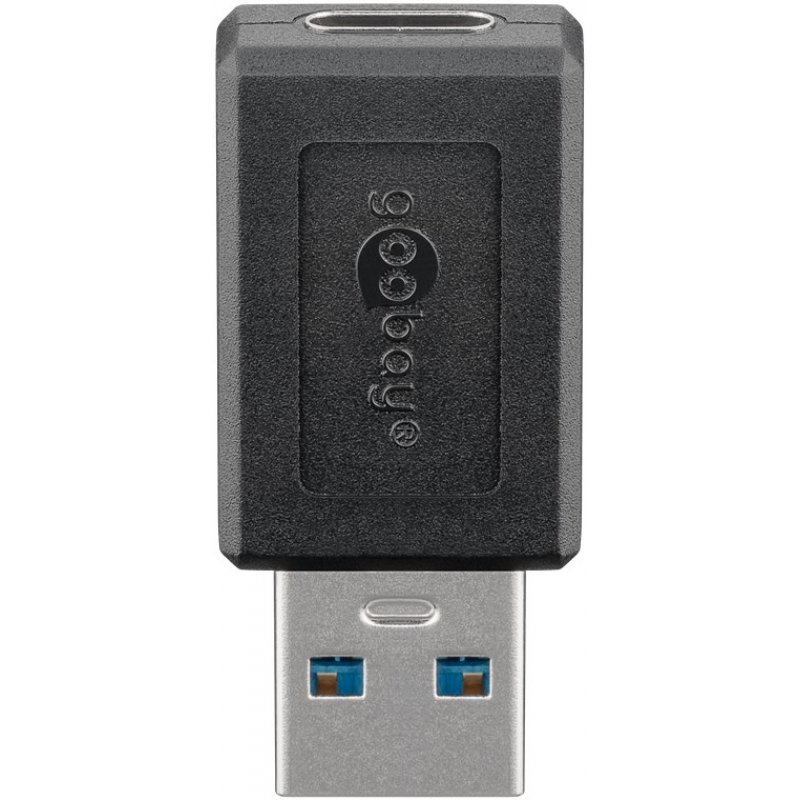 Adaptateur USB 3.0 Type C Goobay compatible vers USB Type A (Noir)