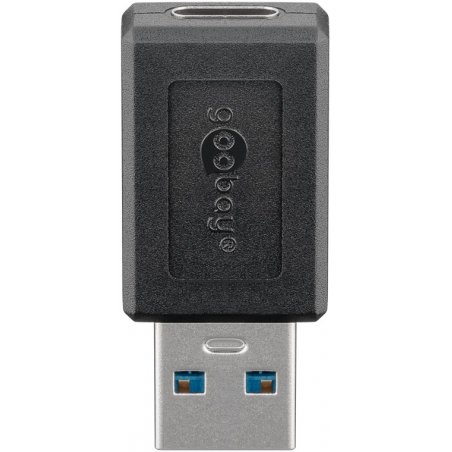 Goobay 45400 changeur de genre de câble USB C USB A Noir