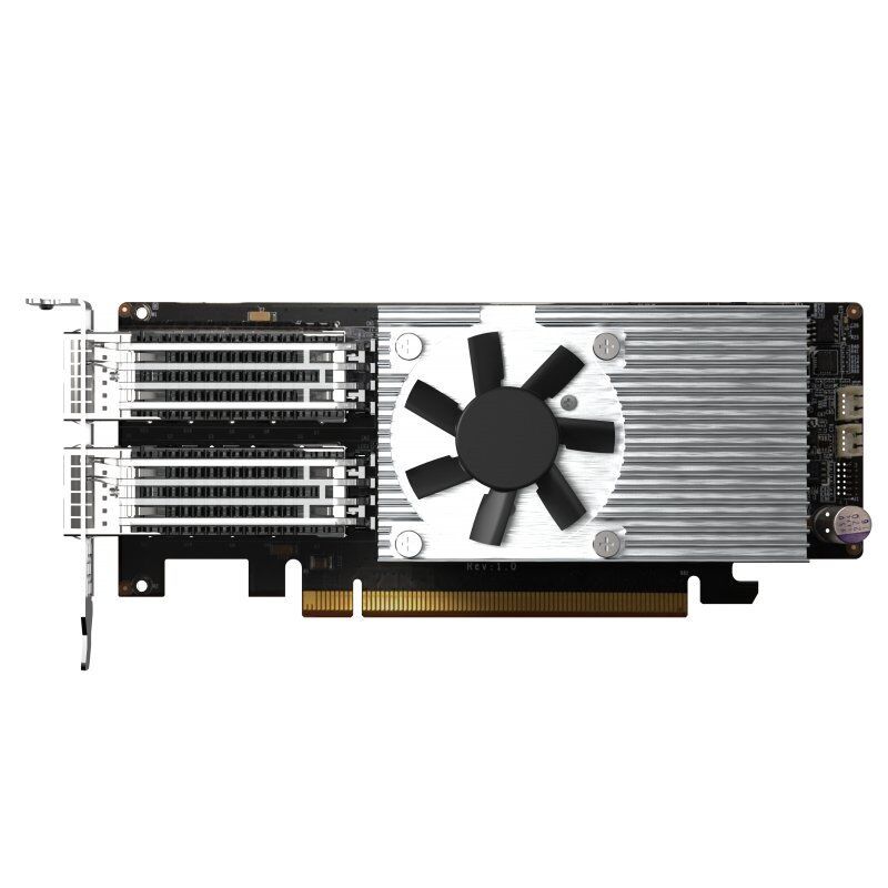 2PORT QSFP28 100GBE NW EXP CARD LOWPROFILE FORMFACT PCIEGEN4X16