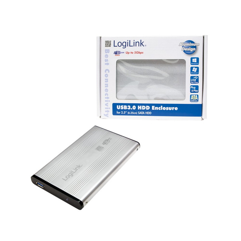 6cm SATA USB3 LogiLink compatible silber