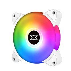 Lot de 3 Ventilateurs de boitier Xigmatek compatible Galaxy III Essential RGB (Blanc)