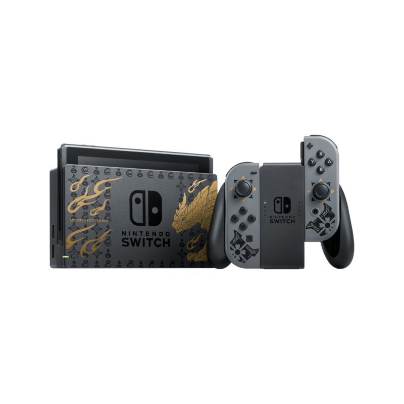 Nintendo Monster Hunter Rise Edition console de jeux portables 15,8 cm (6.2") 32 Go Écran tactile Wifi Gris