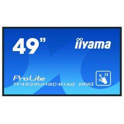 iiyama ProLite TF4939UHSC-B1AG écran plat de PC 124,5 cm (49") 3840 x 2160 pixels 4K Ultra HD LED Écran tactile Multi-