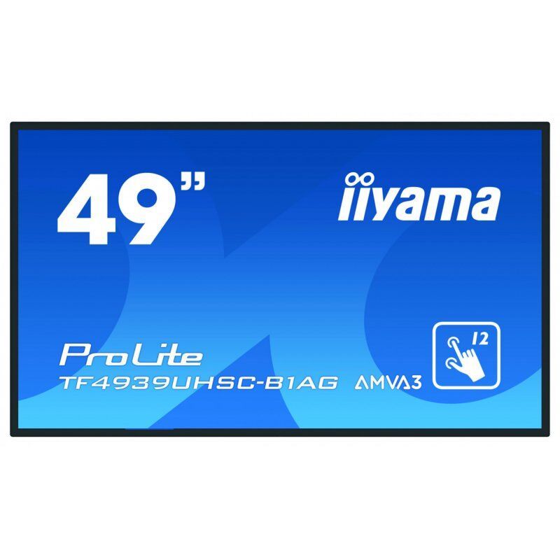 iiyama ProLite TF4939UHSC-B1AG écran plat de PC 124,5 cm (49") 3840 x 2160 pixels 4K Ultra HD LED Écran tactile Multi-