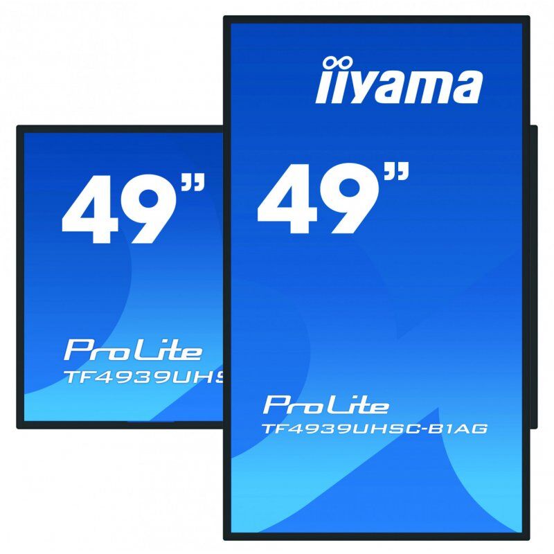 iiyama ProLite TF4939UHSC-B1AG computer monitor 124.5 cm (49") 3840 x 2160 pixels 4K Ultra HD LED Touchscreen Multi-user