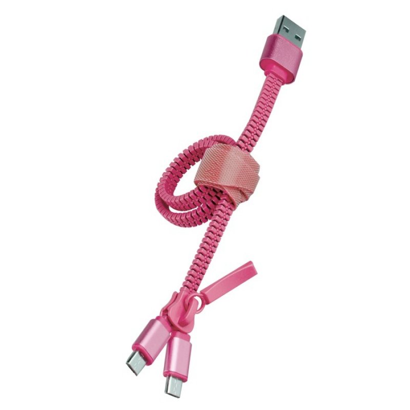 Muvit MLUSC0008 USB cable 0.35 m USB A 2 x Micro-USB B Pink