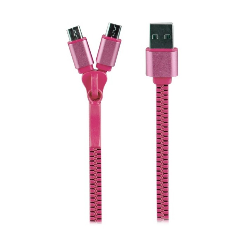 Muvit MLUSC0008 câble USB 0,35 m USB A 2 x Micro-USB B Rose