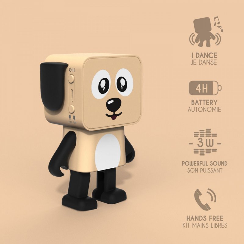 ENCEINTE BLUETOOTH DANCING ANIMALS CHIEN