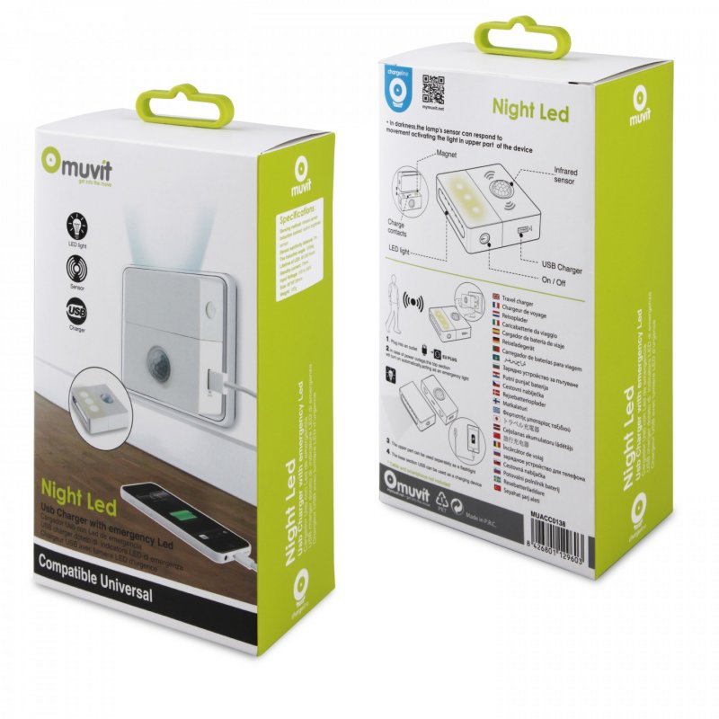 Muvit MUACC0138 mobile device charger Universal White AC Indoor