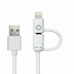 Muvit MUUSC0120 USB cable 1 m USB A Micro-USB B/Lightning White
