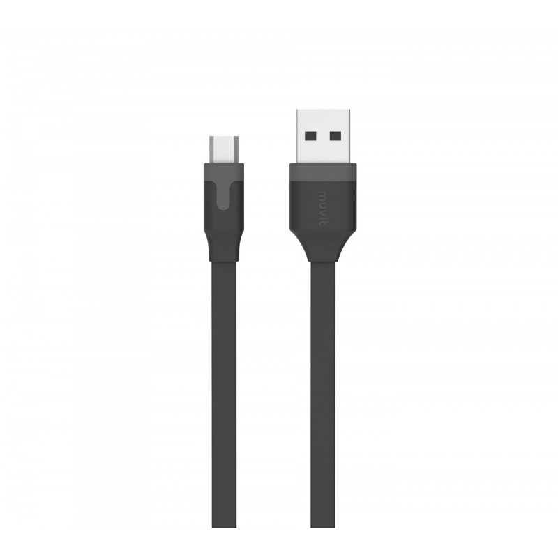 TAB CABLE PLAT CHARGE & SYNCHRO 2.4A USB/MICRO-USB 1M NOIR