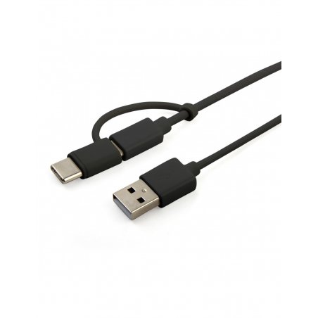 Muvit MUUSC0173 câble USB 1 m USB 2.0 USB A USB C/Micro-USB A Noir