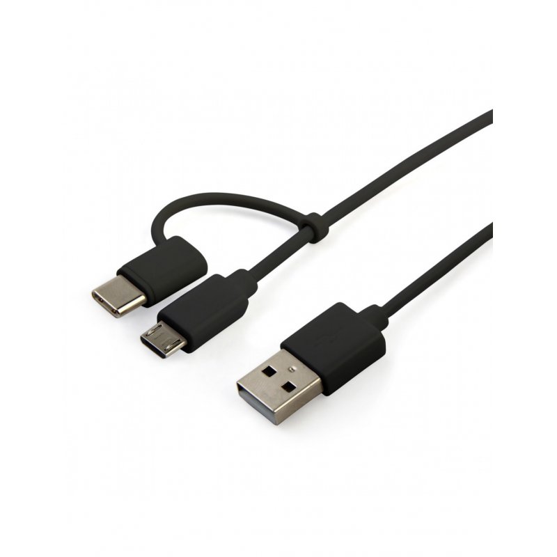 Muvit MUUSC0173 câble USB 1 m USB 2.0 USB A USB C/Micro-USB A Noir