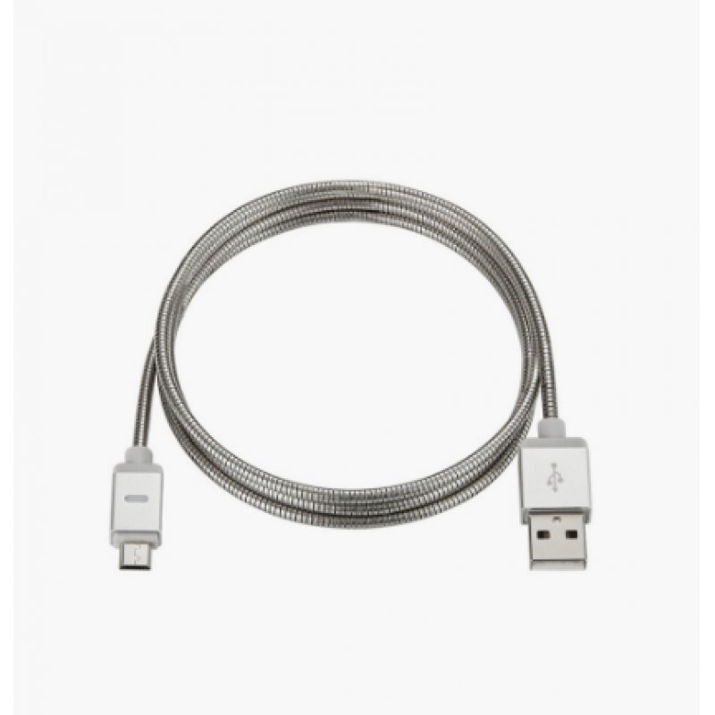 POWERSTEEL CABLE MICRO USB RENFORCE METALISE 1M