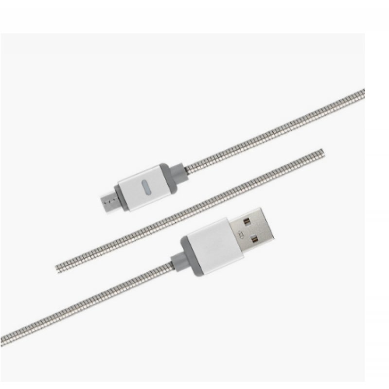 POWERSTEEL CABLE MICRO USB RENFORCE METALISE 1M
