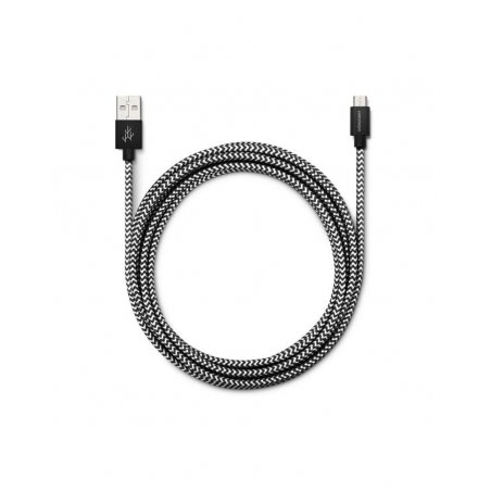 Usbepower FAB 250 - Micro USB câble USB 2,5 m USB 2.0 USB A Micro-USB A Noir, Blanc