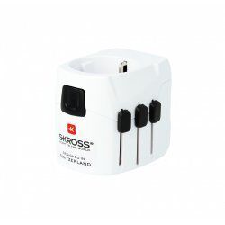 Skross PRO Light USB power plug adapter Universal Black, White