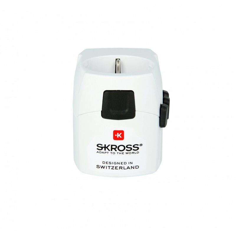 Skross PRO Light USB adaptateur prise d'alimentation Universel Noir, Blanc