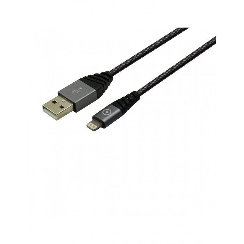 TIGER CABLE ULTRA RESISTANT 2.4A USB/LIGHTNING 1.2M GRIS