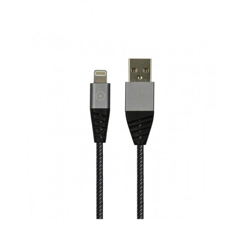 TIGER CABLE ULTRA RESISTANT 2.4A USB/LIGHTNING 1.2M GRIS