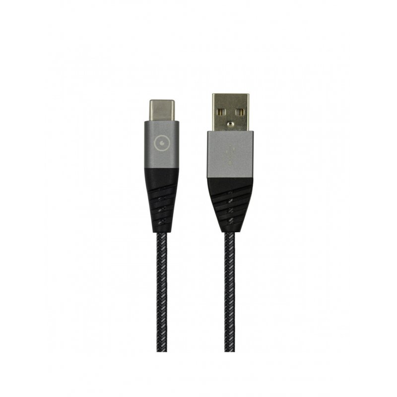 TIGER CABLE ULTRA RESISTANT 3A USB/TYPE C 1.2M GRIS