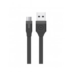 TAB CABLE PLAT 3A USB/TYPE C 1M NOIR