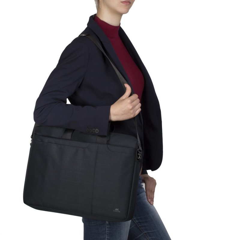 Rivacase Biscayne sacoche d'ordinateurs portables 39,6 cm (15.6") Sac Messenger Noir