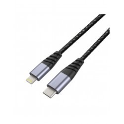 TIGER CABLE ULTRA RESISTANT TYPE C/LIGHTNING MFI 1.2M GRIS