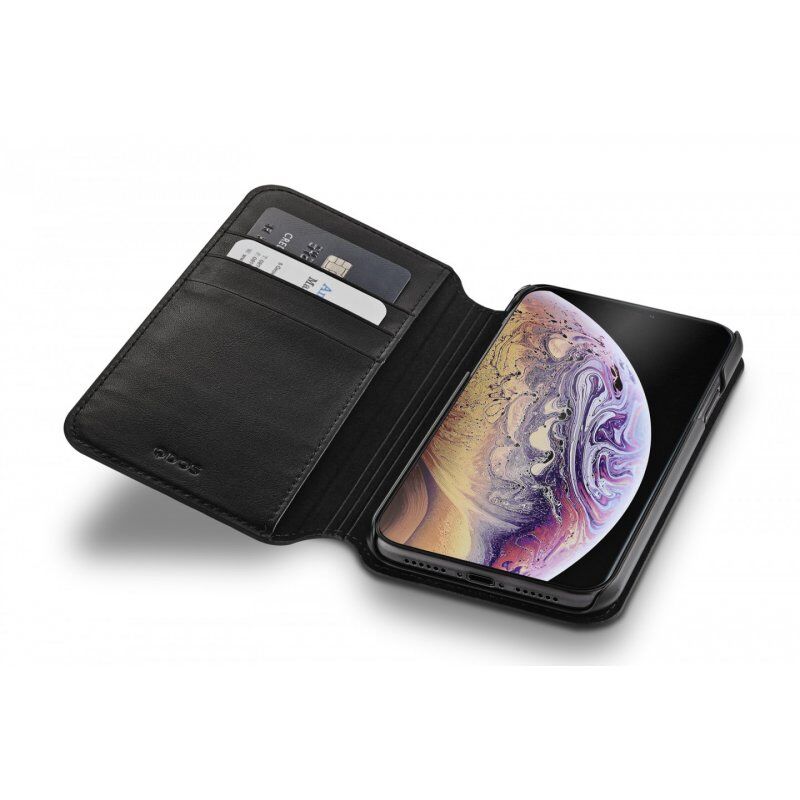 QDOS Milano mobile phone case 15.5 cm (6.1") Folio Black