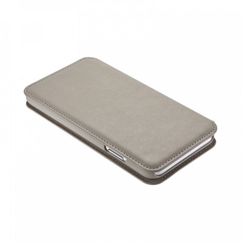 QDOS Milano mobile phone case 15.5 cm (6.1") Folio Taupe