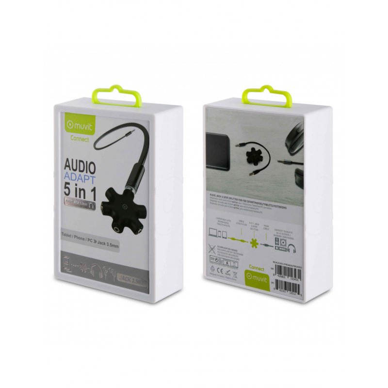 CONNECT HUB JACK 3.5MM 5 SORTIES NOIR