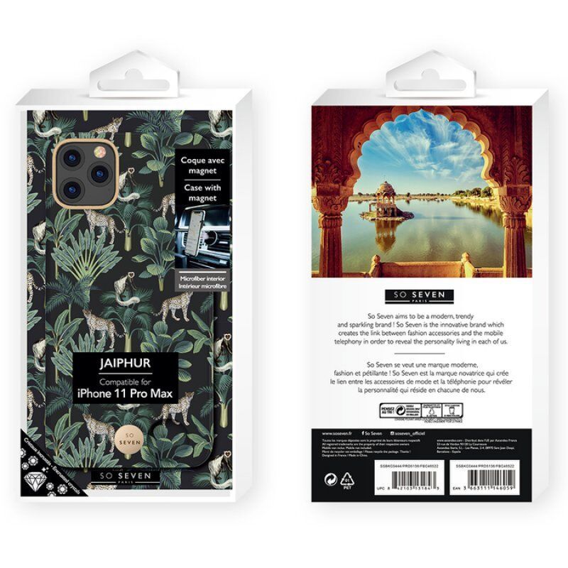 SO SEVEN JAIPUR LEOPARD coque de protection pour téléphones portables 16,4 cm (6.46") Housse Noir