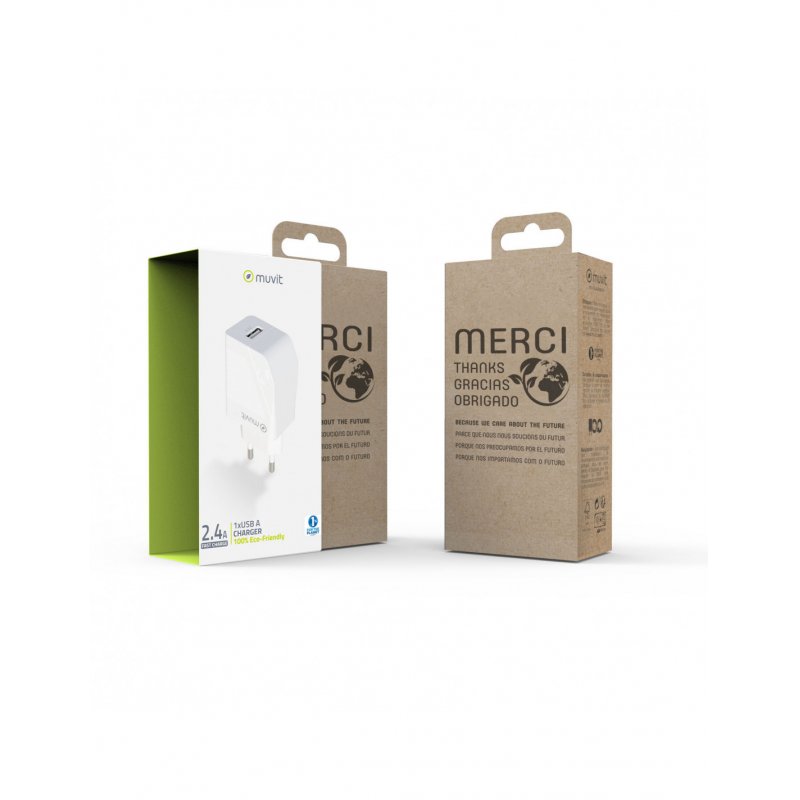 Muvit MCACC0002 chargeur d'appareils mobiles Universel Blanc Secteur Intérieure