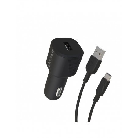 MUVIT FOR CHANGE PACK CHARGEUR VOITURE 12W + CABLE USB C 1.2M NOIR