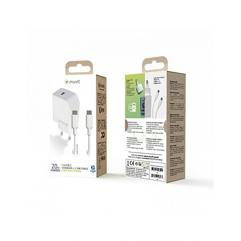 Muvit MCPAK0044 mobile device charger Universal White AC Indoor