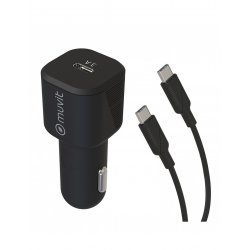 Muvit MCPAK0046 mobile device charger Universal Black Cigar lighter Auto