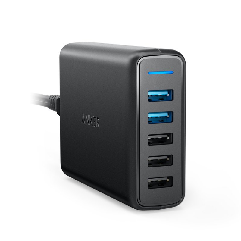 HUB DE CHARGE 63W 5-PORTS USB-A DONT 2 QC3.0 NOIR