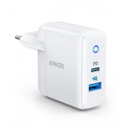 CHARGEUR POWERPORT PD USB-C18W + USB-A15W BLANC