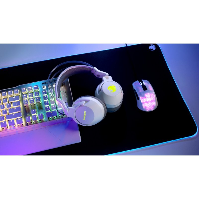 ROCCAT Elo 7.1 Air - Casque de Jeu sans-Fil Son Surround RGB pour PC, Blanc
