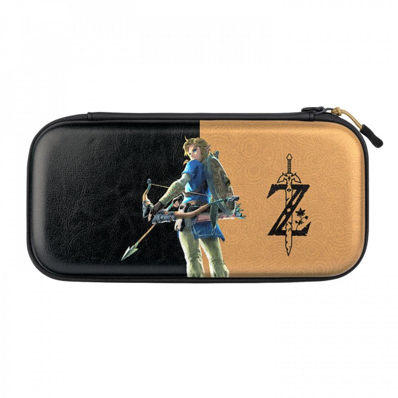 PDP Slim Deluxe: Hyrule Hero Link Boîtier robuste Nintendo Noir, Or