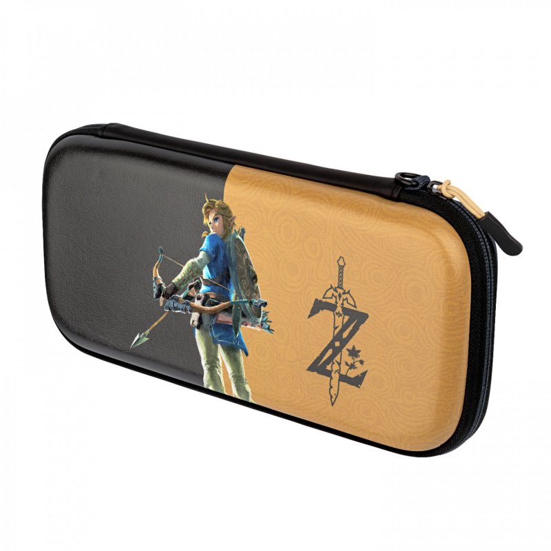 PDP Slim Deluxe: Hyrule Hero Link Boîtier robuste Nintendo Noir, Or