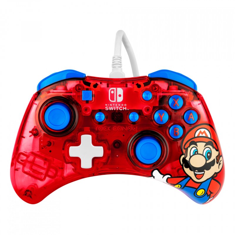 PDP Rock Candy: Mario Punch Red, Translucent USB Gamepad Analogue / Digital Nintendo Switch, Nintendo Switch Lite, Ninte
